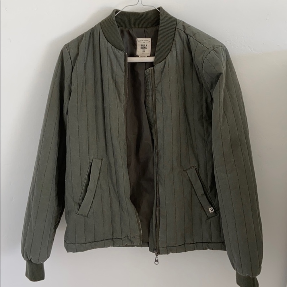 Billabong green bomber jacket